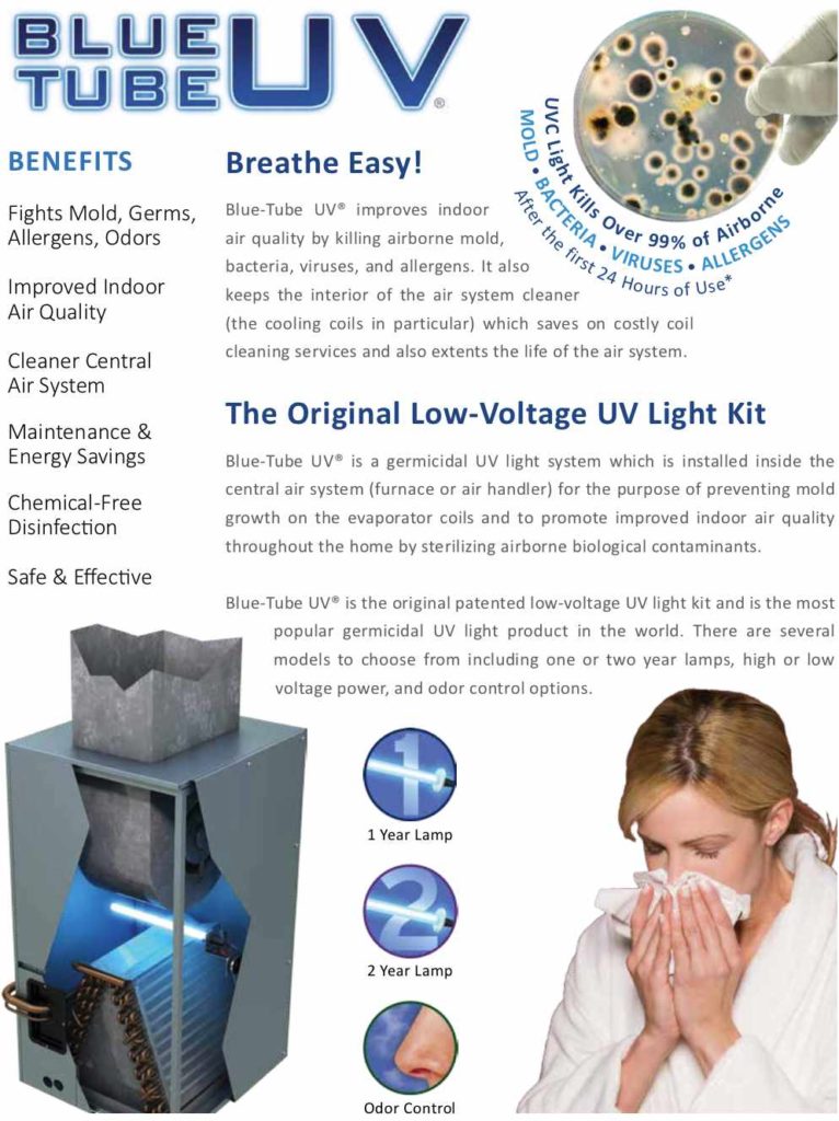 Air Filters and UV lights Central AC